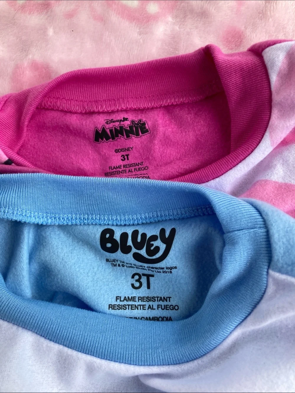 Minor mouse and bluey fleece Pajama Set